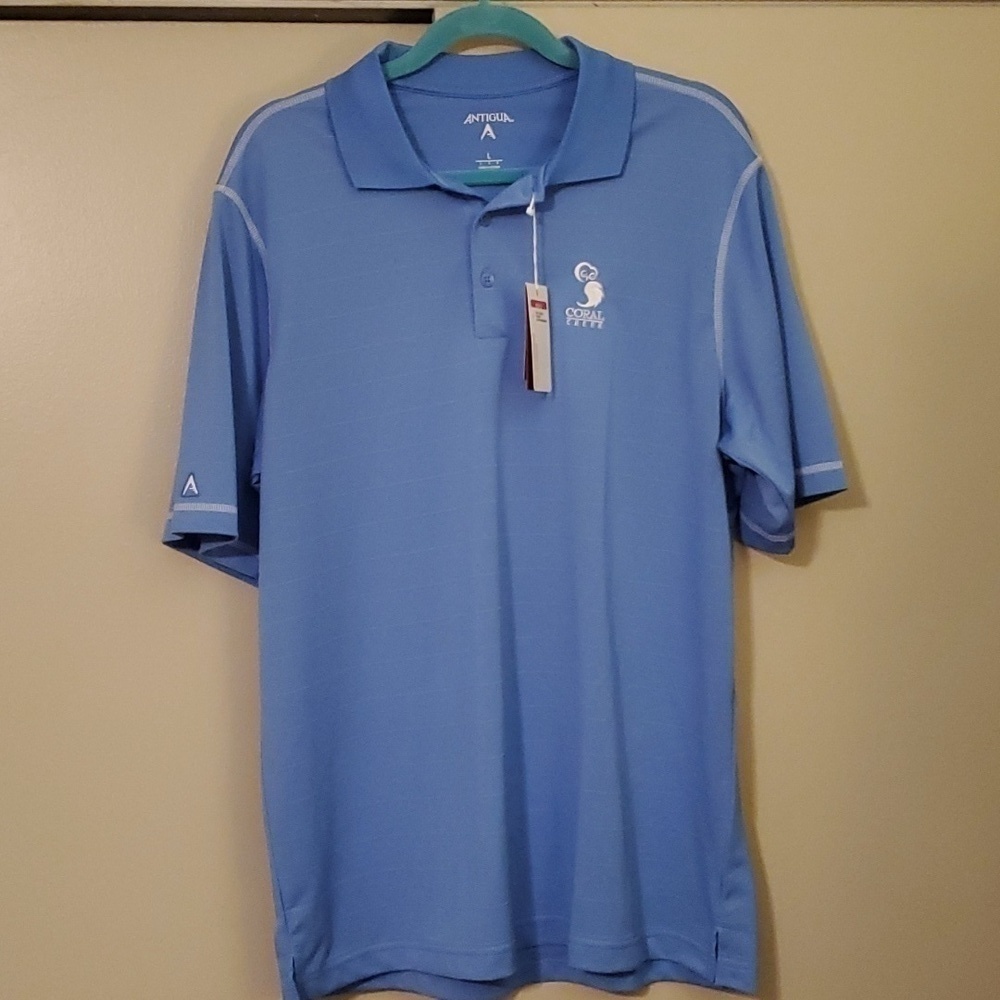 Antigua Coral Creek Men's Golf Shirt Polo NWT Size Large